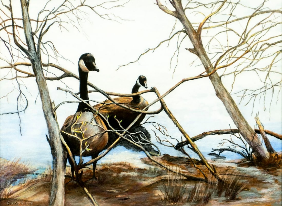 Eva Waterbury (US,20C) pastel painting (1 of 13)