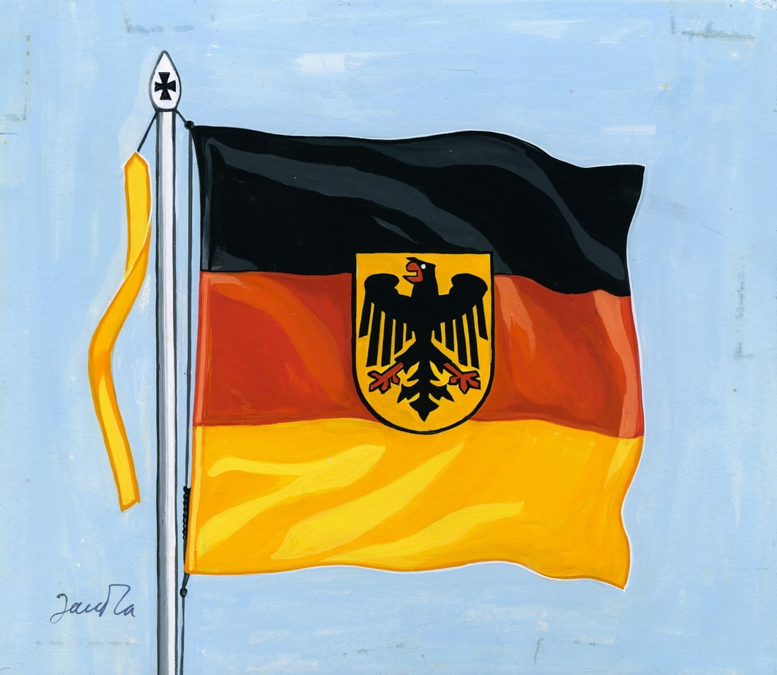 Elisabeth von Janota-Browsky (German,20C) gouache painting (1 of 12)