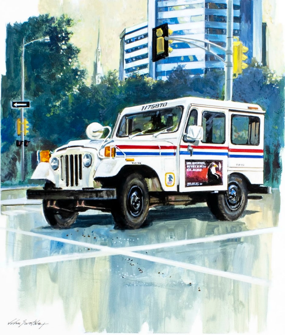 John Swatsley (CA,1937-?) gouache painting (1 of 14)