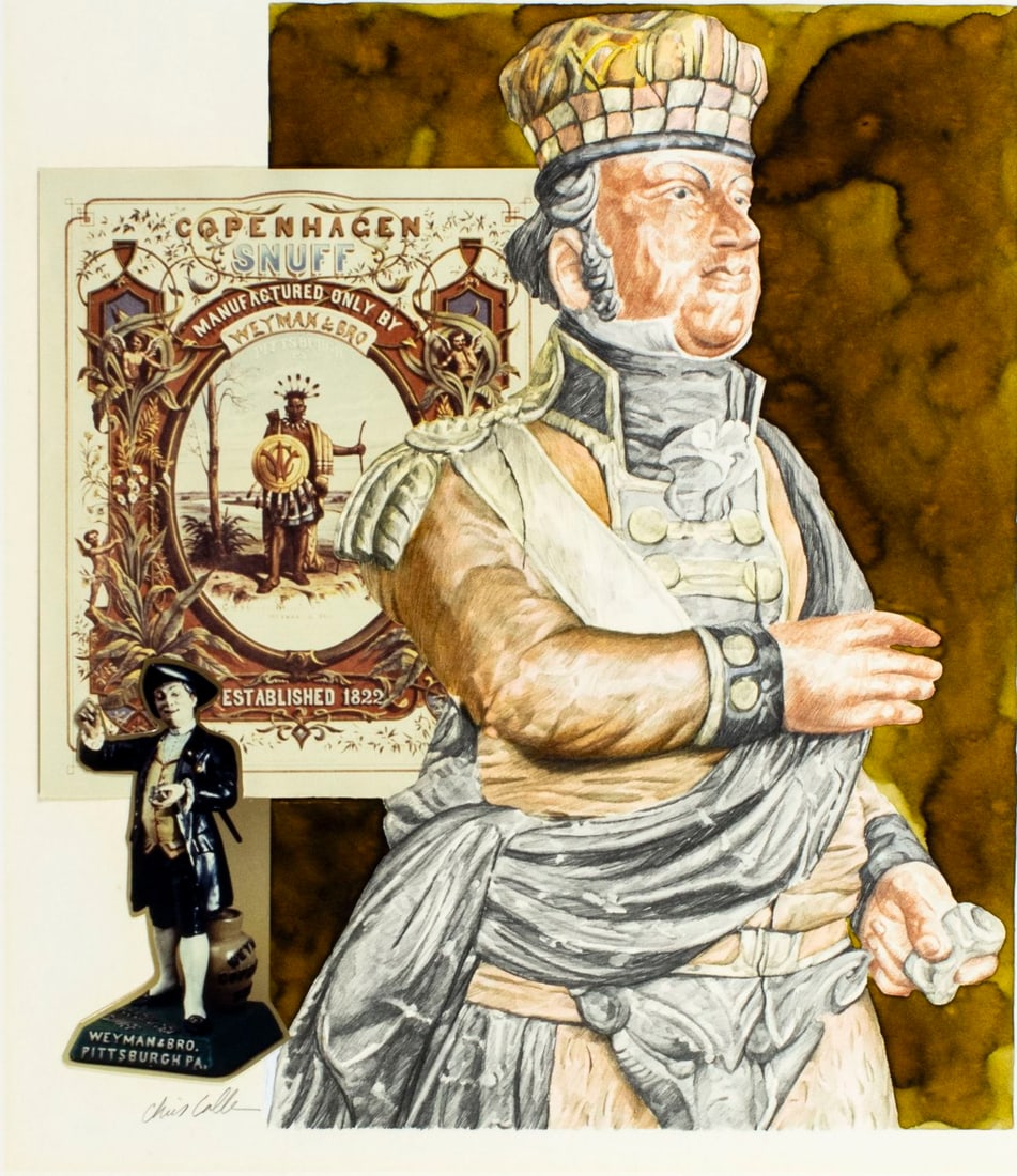 Chris Calle (US,b 1961) mixed media painting (1 of 12)