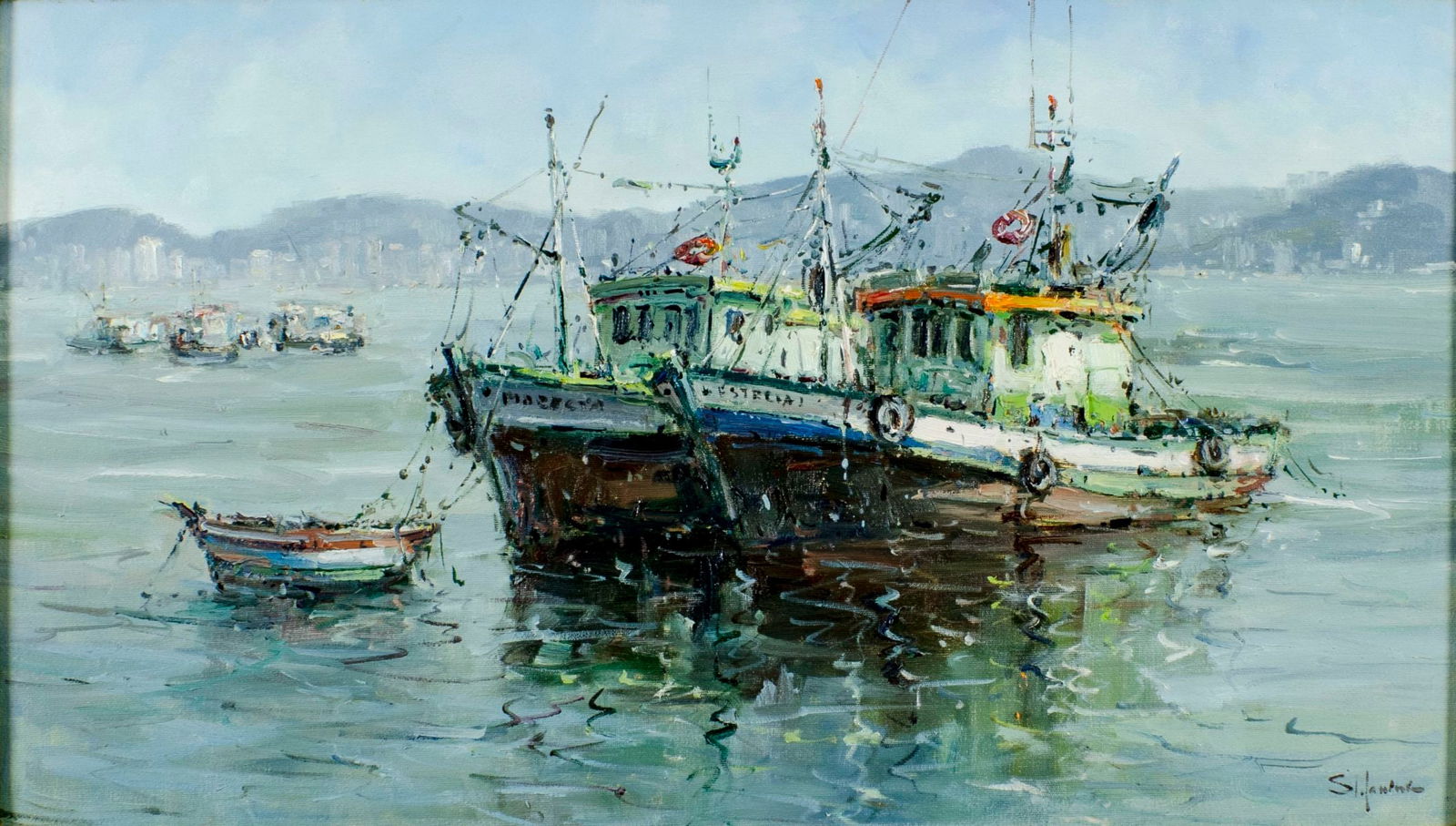 Ronaldo Stefanini (Brazil,b 1958) oil painting (1 of 14)