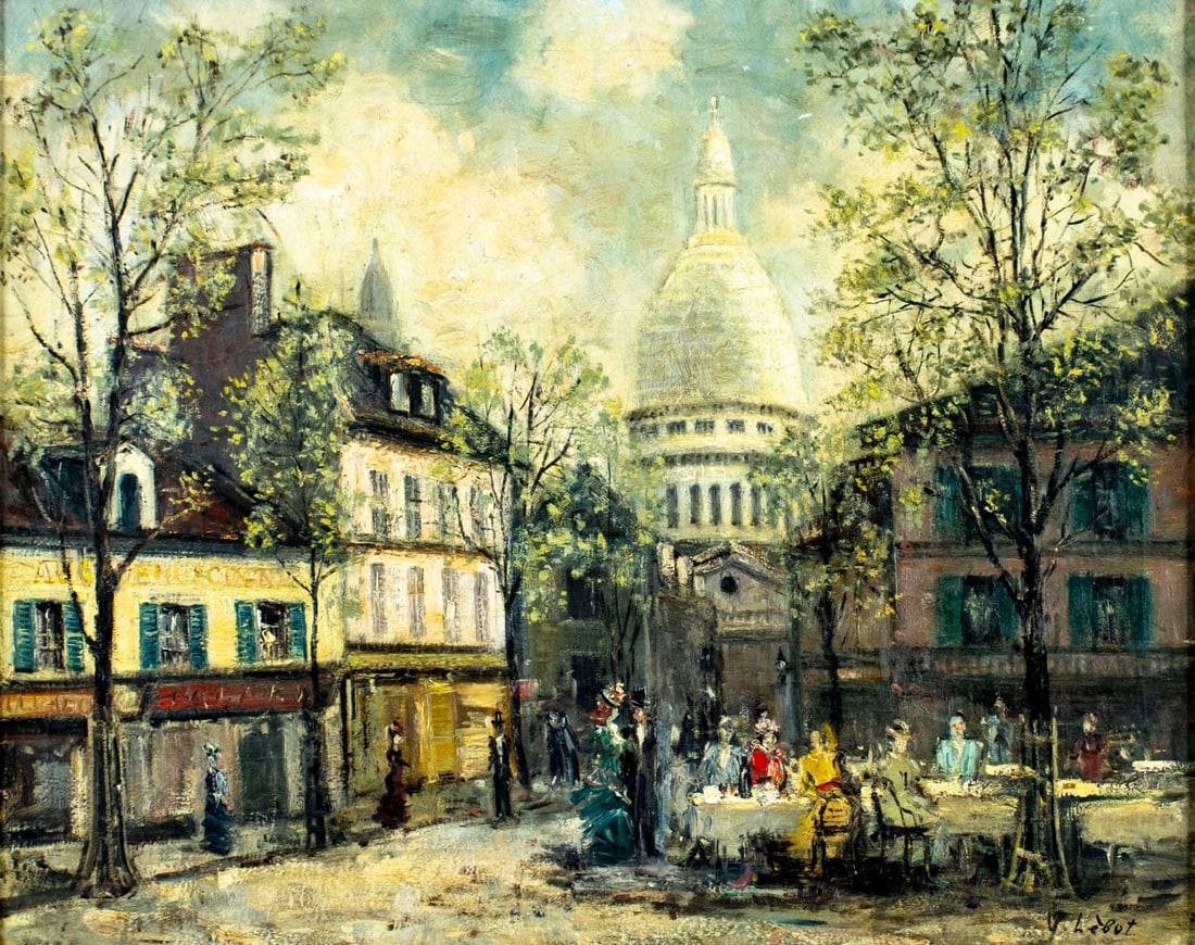 V Lebot (France,mid 20C) oil painting (1 of 13)