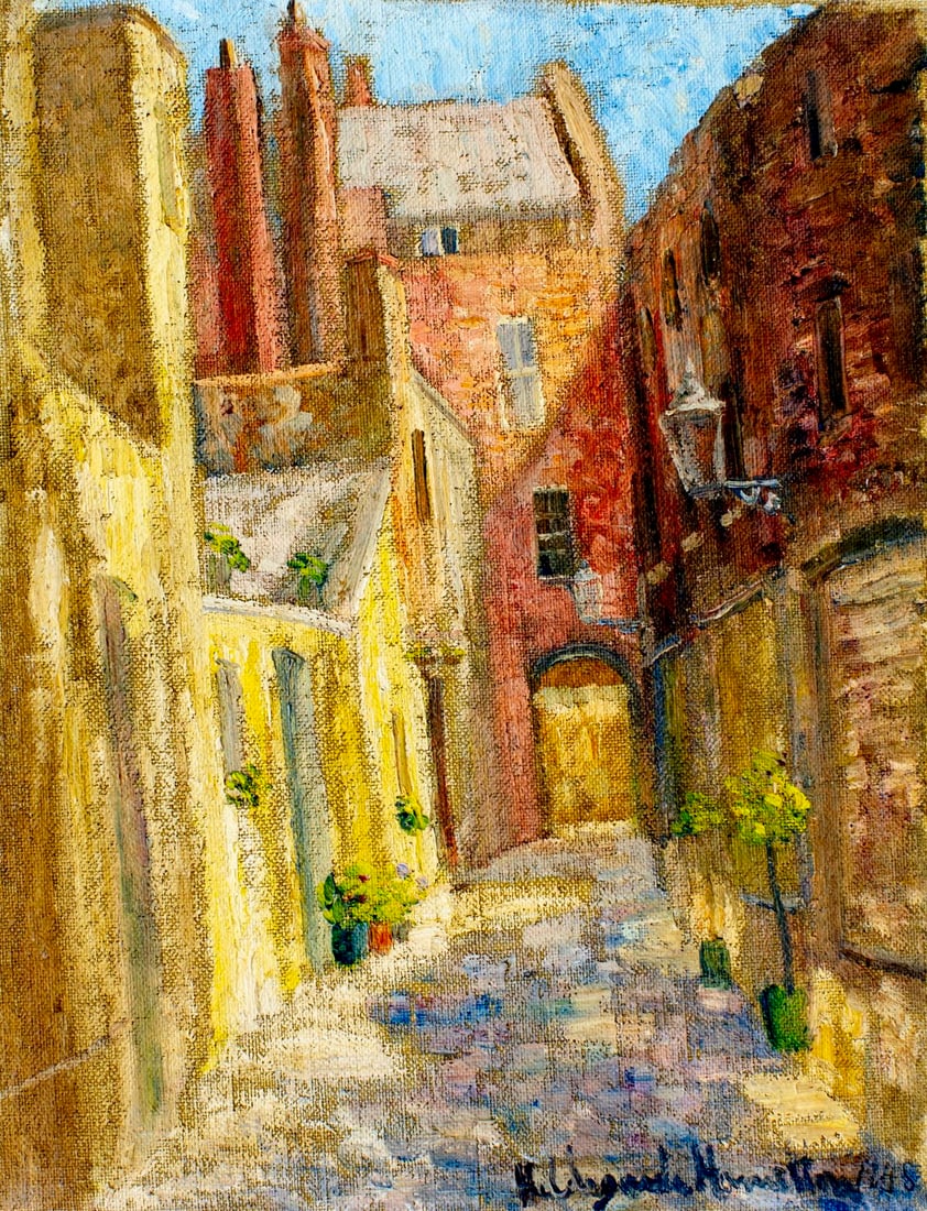 Hildegarde Hamilton (FL,VA,1898-1970) oil painting (1 of 13)