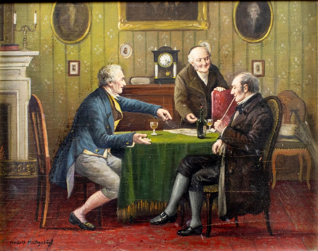 Rudolf Klingsbogl (Austria,1881-1943) oil painting antique (1 of 13)