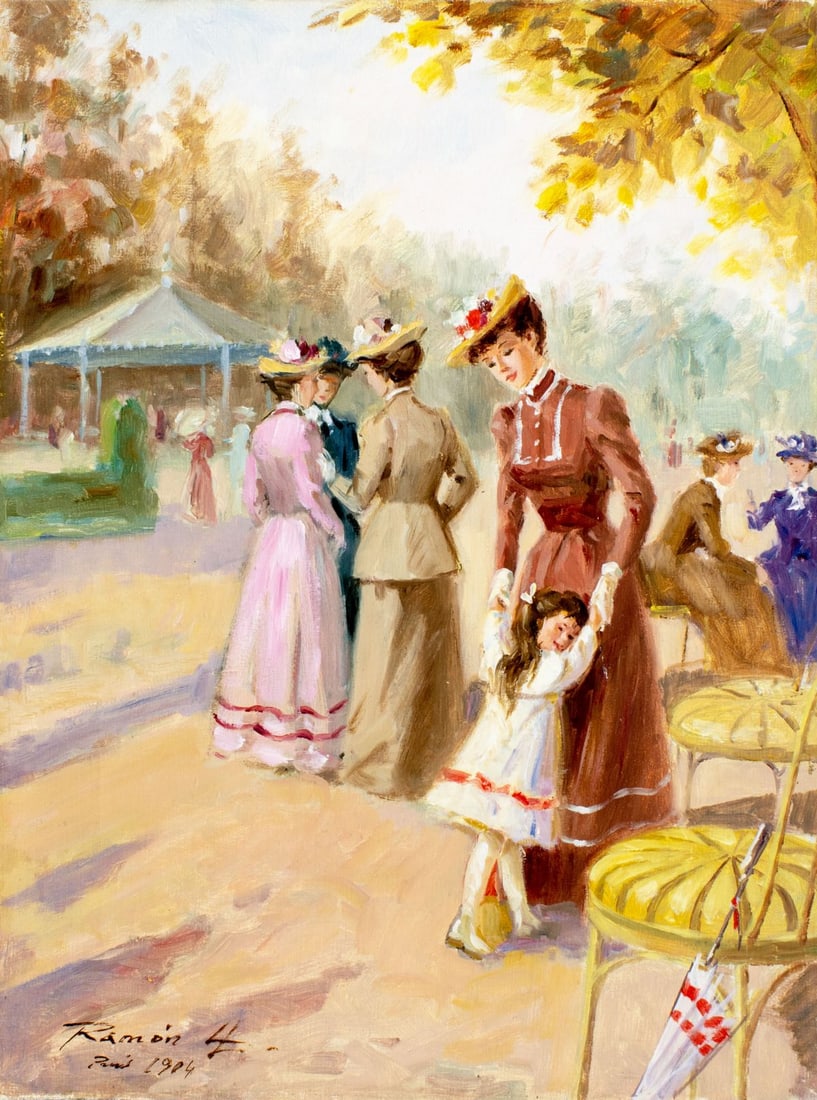 Luis Ramon (France,20C) oil painting (1 of 12)