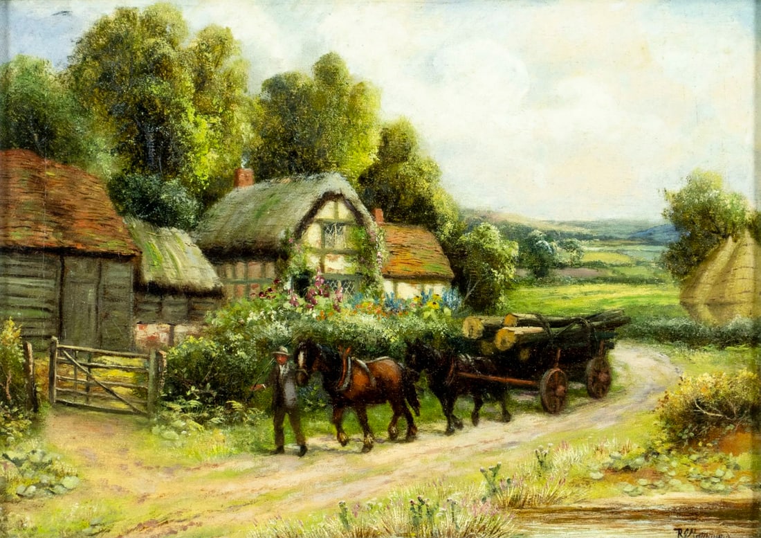 Robert John Hammond (UK,1853-1911) oil painting antique (1 of 13)