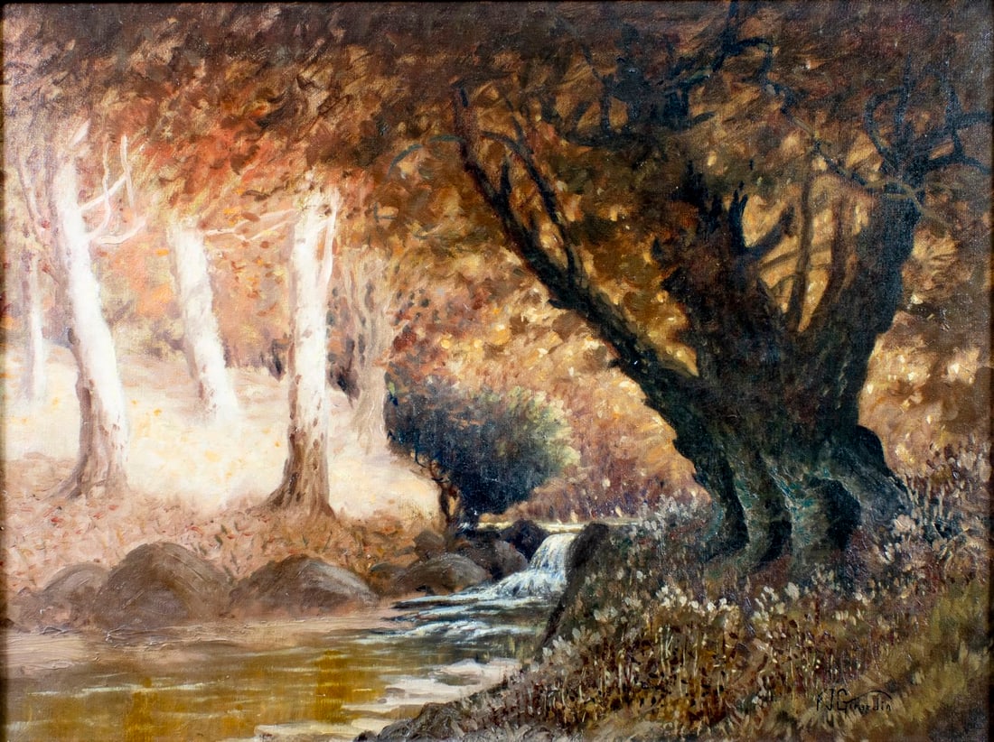 Frank Girardin (IN,CA,1856-1945) oil painting antique (1 of 13)