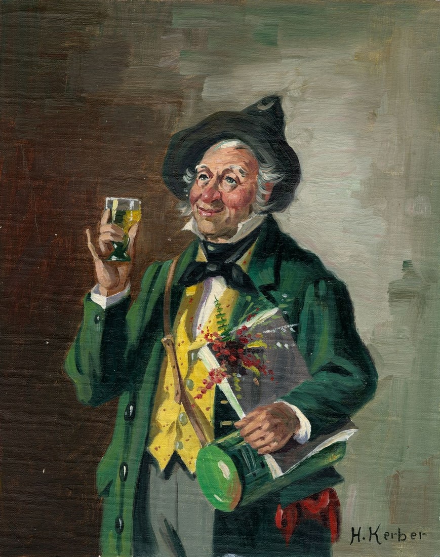 Hans Kerber (Austria,1920-?) oil painting (1 of 12)