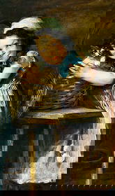 Antique 19C French oil painting signed: ARTIST: - (France, 19 century) TITLE: Portrait of Girl with Kitten MEDIUM: oil on canvas CONDITION: Two nail holes by the left edge. One small tear to the lower edge. Some