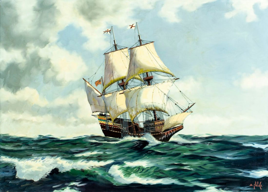 Alexander Nelke (NY,SC,Estonia,1894-1974) oil painting (1 of 12)