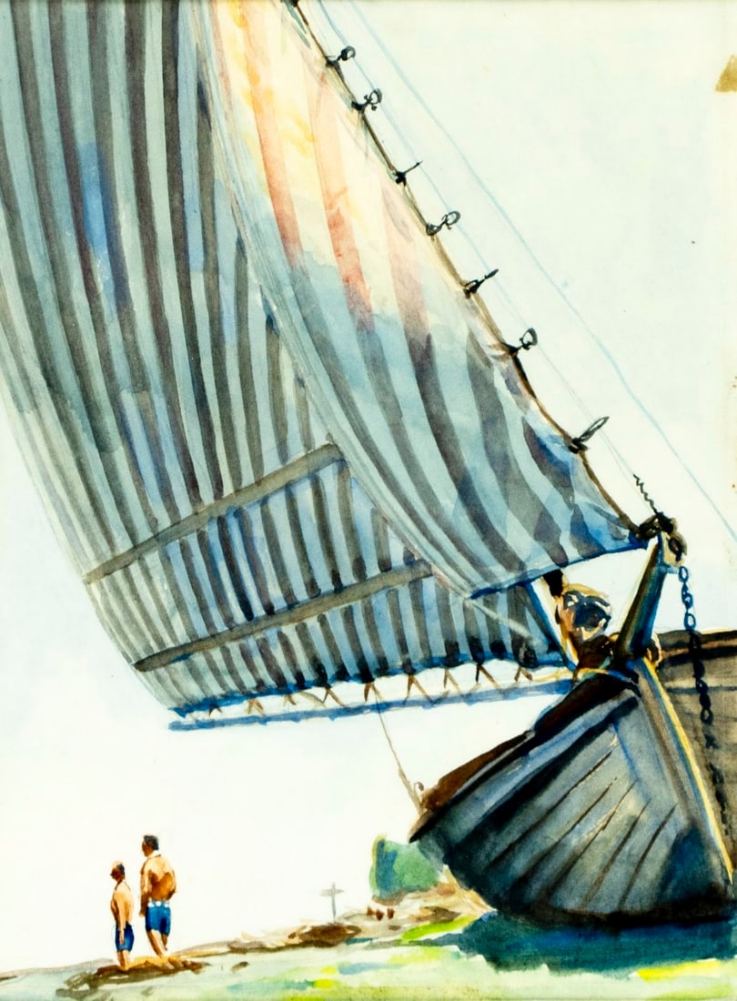 Vintage mid 20C Japanese watercolor painting (1 of 11)