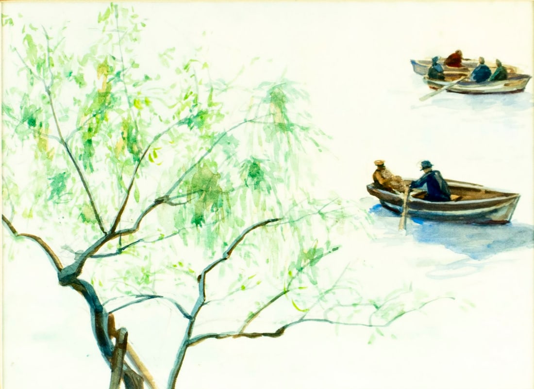 Vintage mid 20C Japanese watercolor painting (1 of 11)