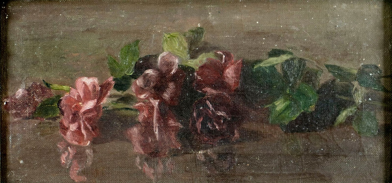 Antique early 20C American oil painting (1 of 12)