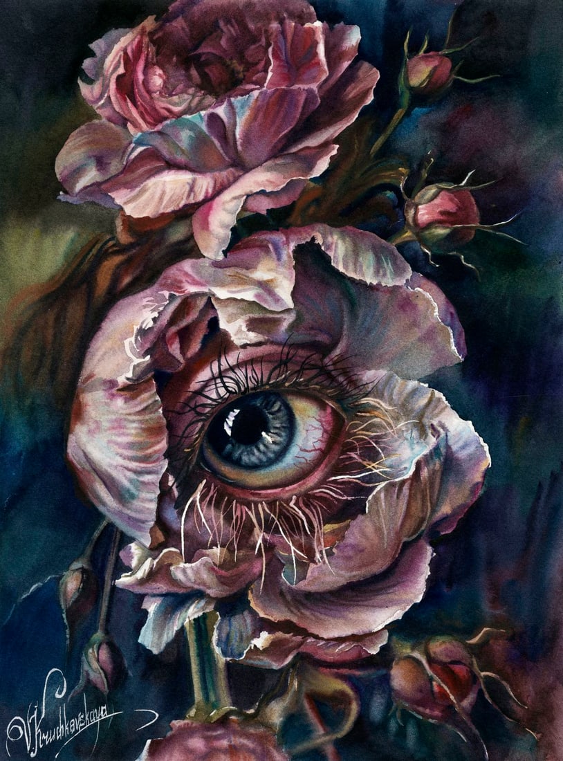 Veronika Kruchkovskaya (Ukraine,b 2004) watercolor painting (1 of 13)