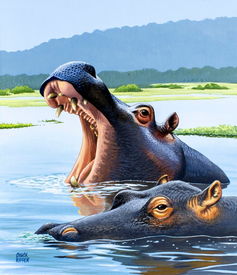 Chuck Ripper (WV,PA,1929-2019) gouache painting (1 of 13)