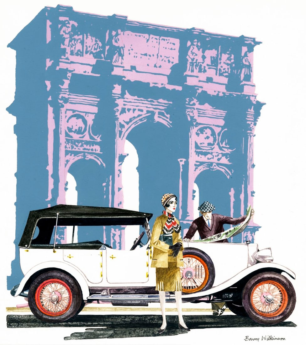 Barry Wilkinson (UK,1923-2007) gouache painting (1 of 12)