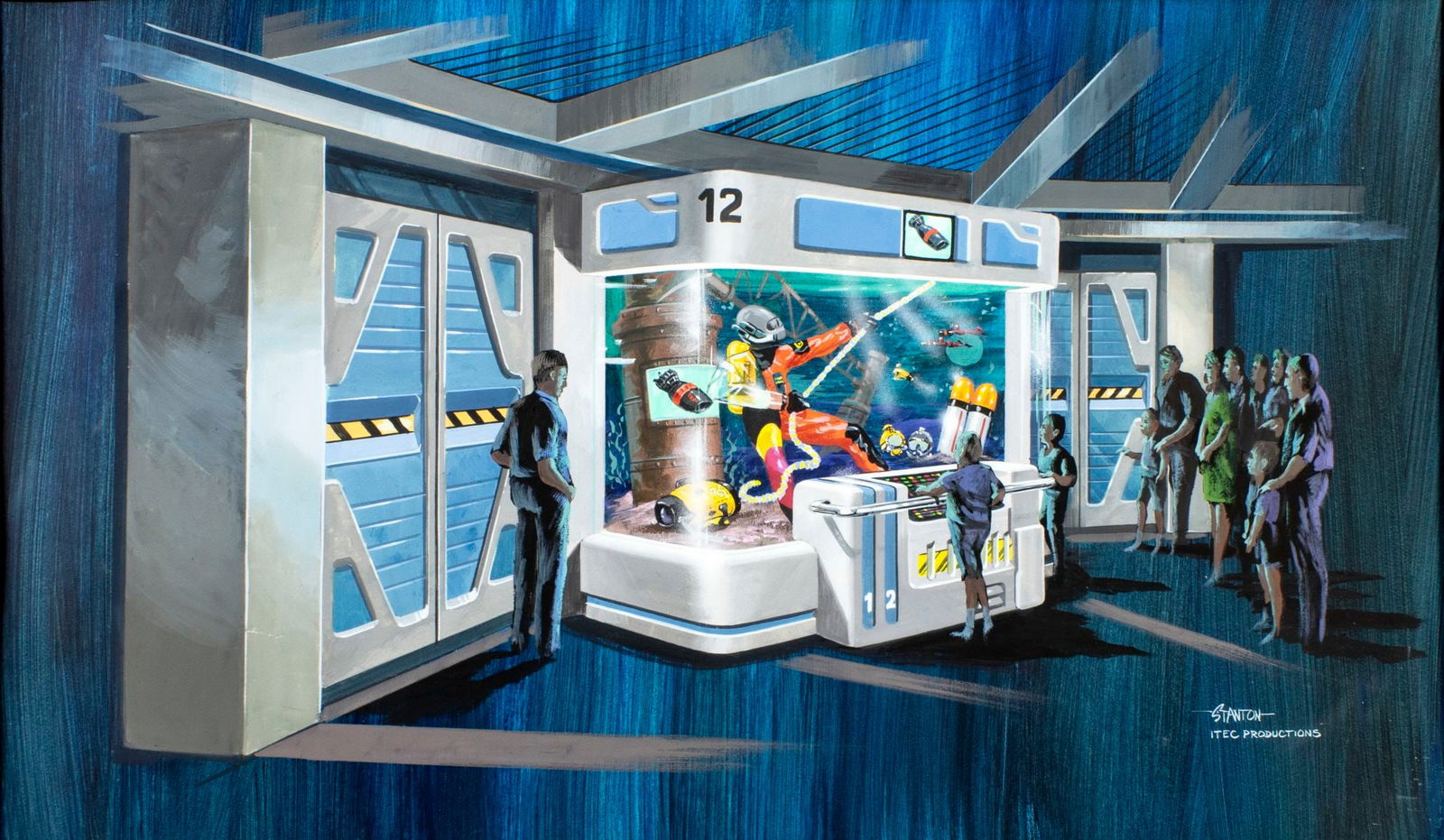 Reggie Stanton (US,20/21C) gouache painting (1 of 13)