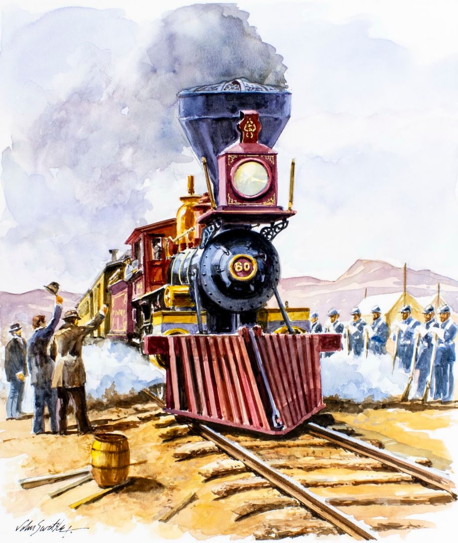 John Swatsley (CA,1937-?) watercolor painting (1 of 14)