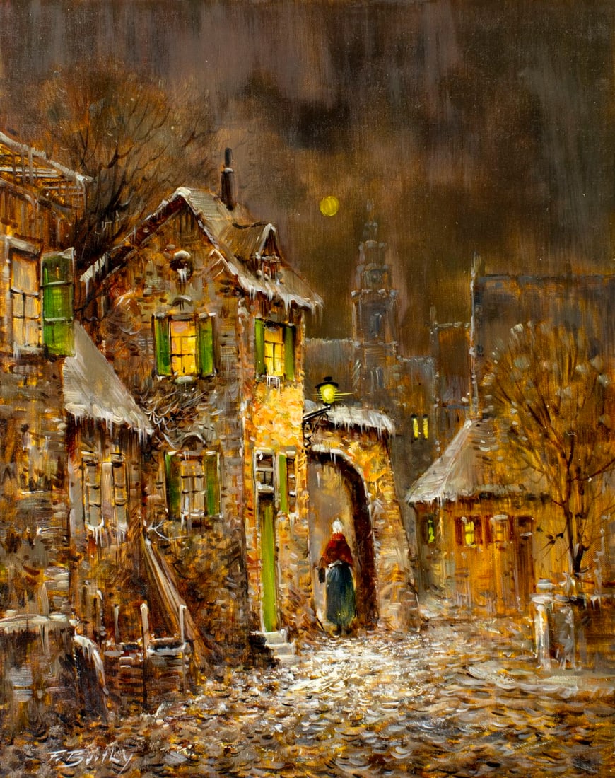 F Berthy (Europe,20C) oil painting (1 of 13)