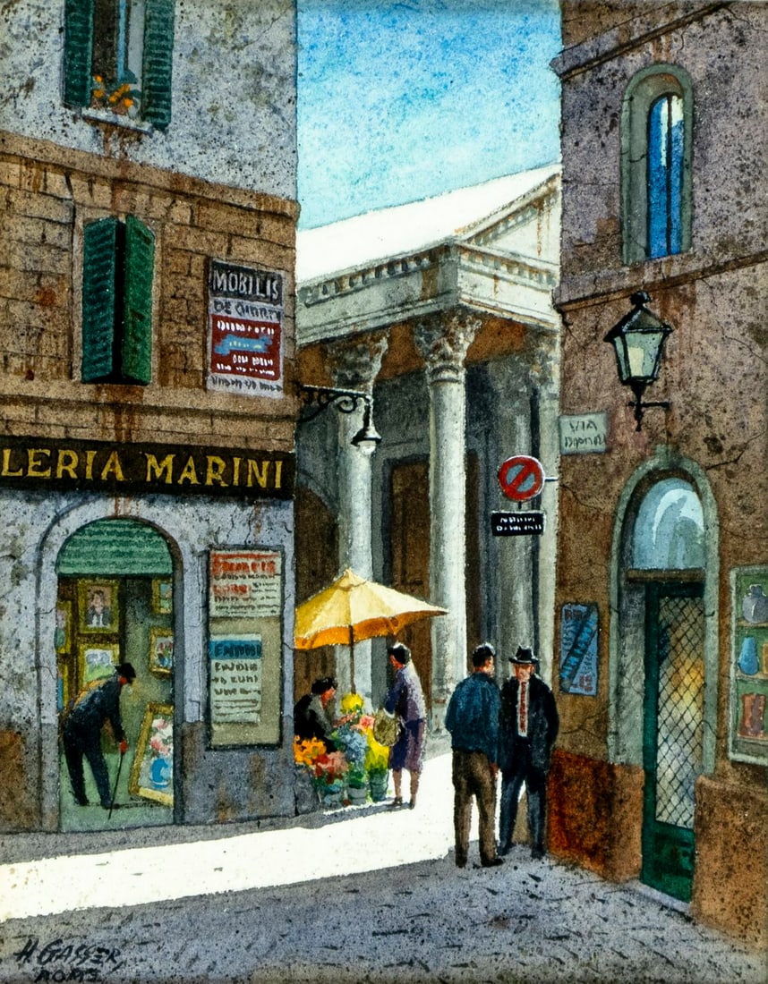 Henry Gasser (NJ,1909-1981) watercolor painting (1 of 15)