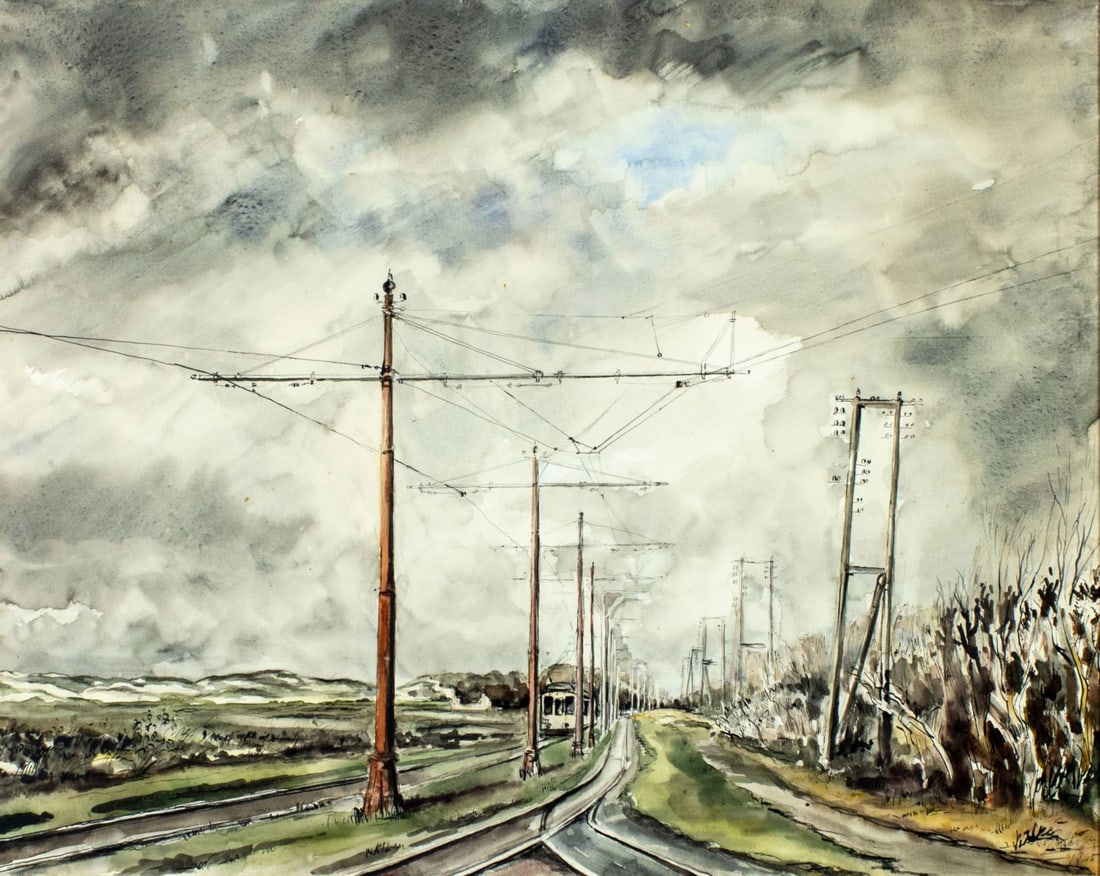 Leopold Levy (Israel,France,1882-1966) watercolor painting (1 of 10)