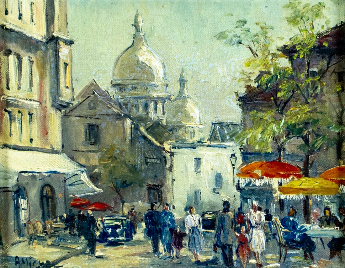 Andre Michel (France,Canada,1945-?) oil painting (1 of 12)