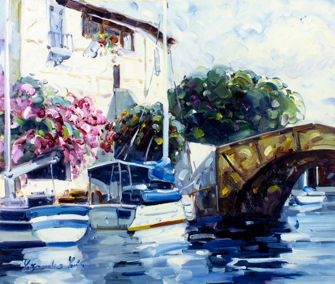 Lisandro Baylon (Argentina,US,1951-?) oil painting (1 of 13)