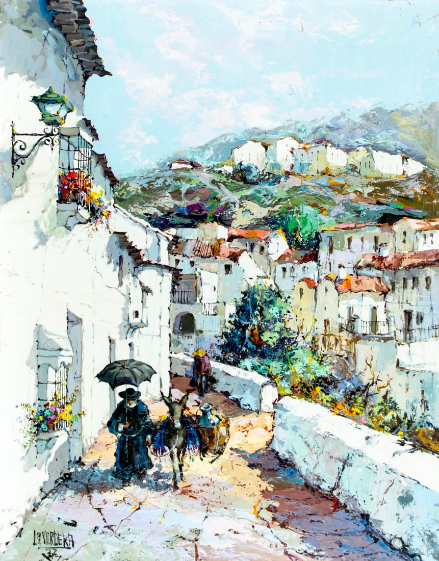 Pino La Vardera (Italy,1932-?) oil painting (1 of 12)