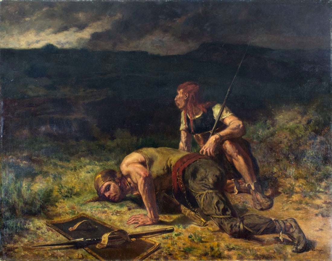 AFTER Evariste Vital Luminais (French,1822-1896) oil painting antique (1 of 19)