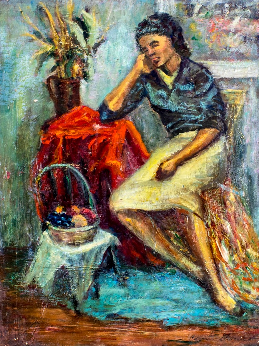 Connie Stevenson (PA,mid 20C) oil painting (1 of 17)