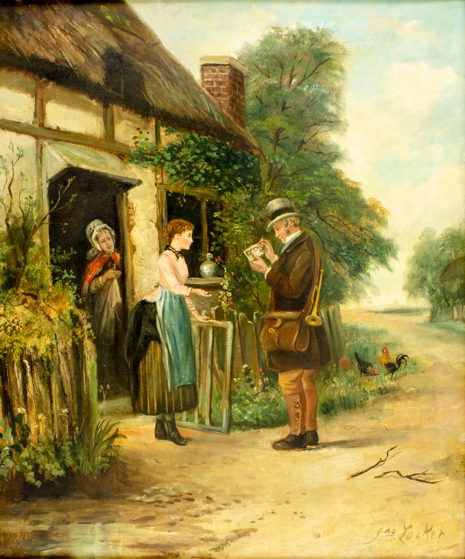 John Locker (UK,fl.1862-1872) oil painting antique (1 of 14)