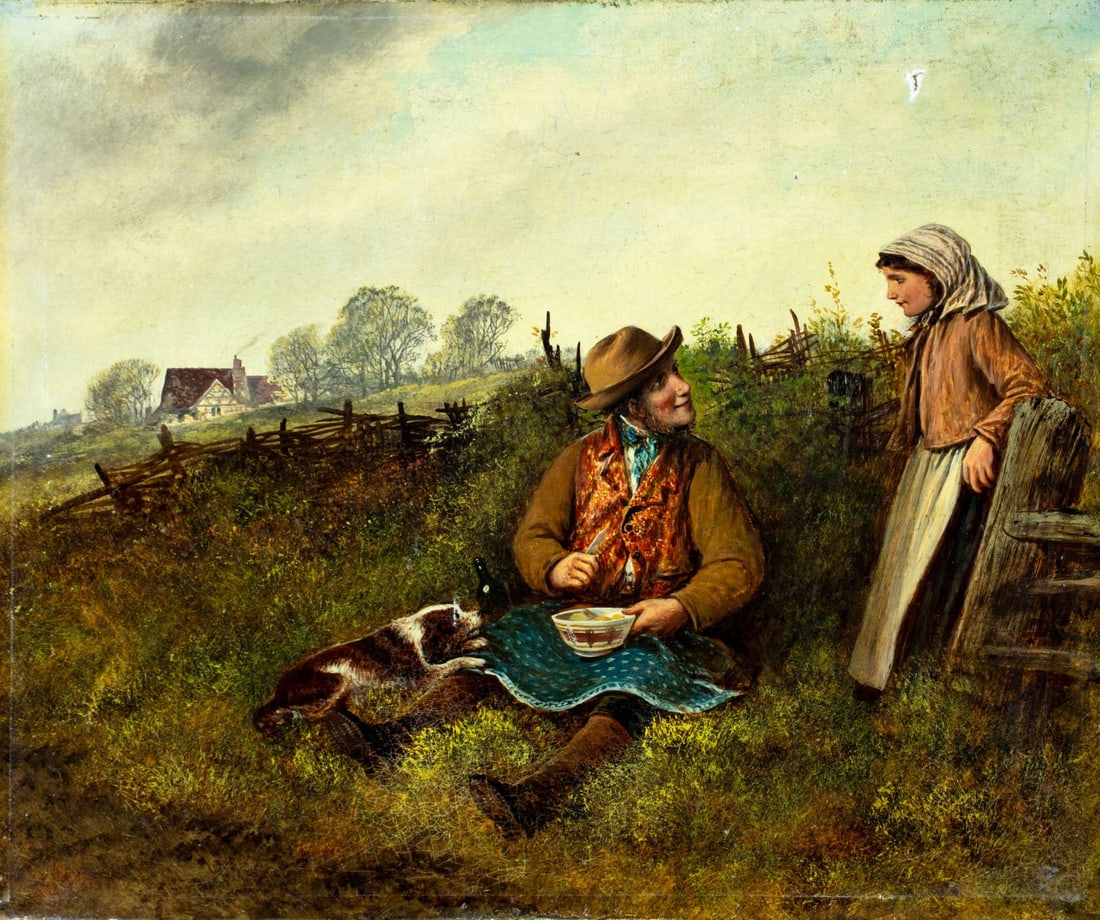 Antique 19C British oil painting (1 of 11)