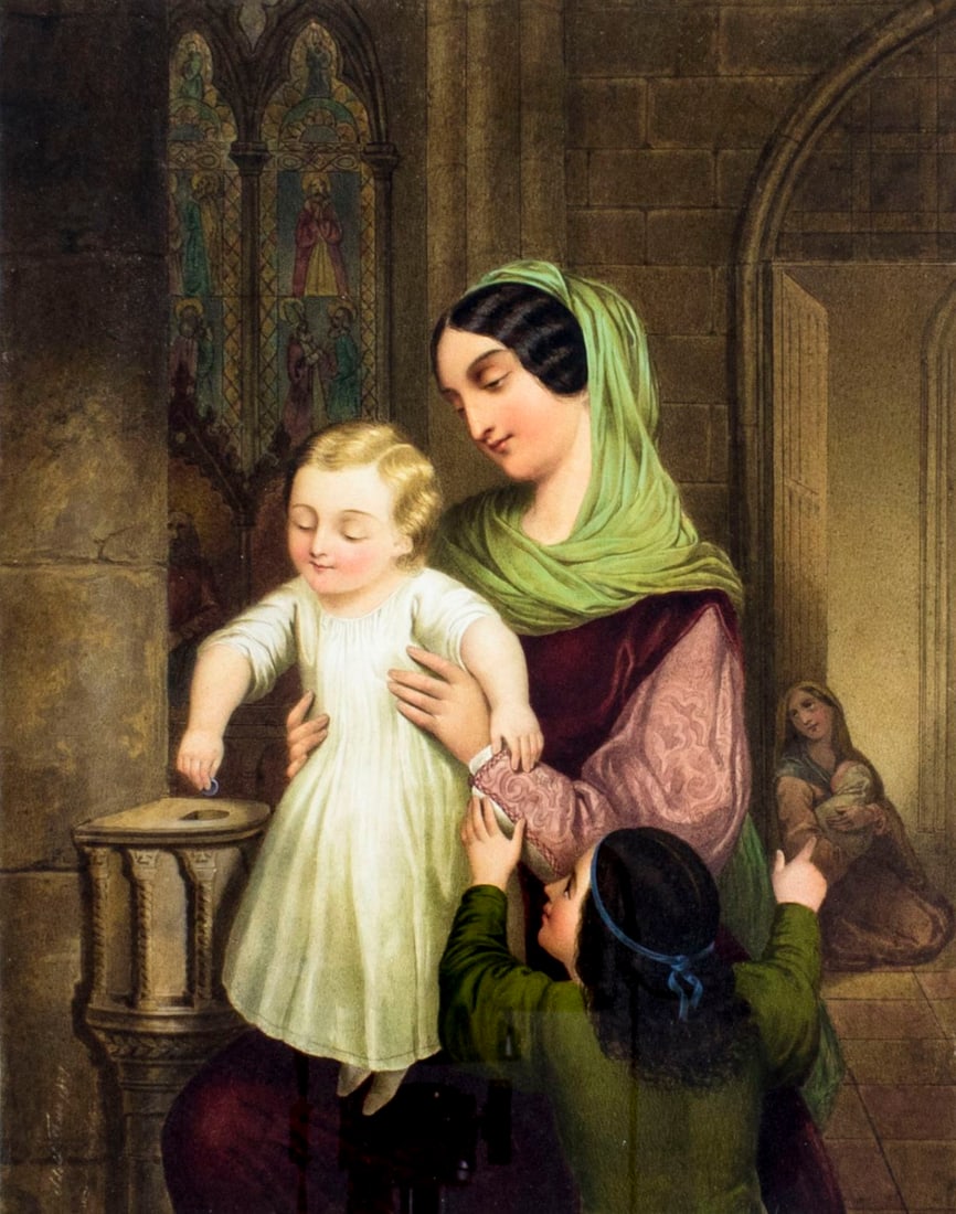 Adolf Theer (Austria,1811-1902) watercolor painting antique (1 of 12)