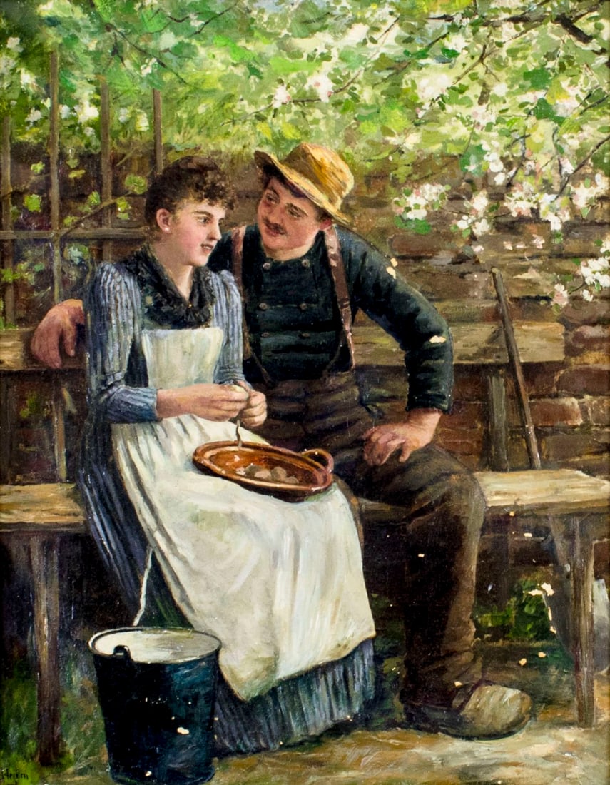 Karl Heyden (German,1845-1933) oil painting antique (1 of 16)