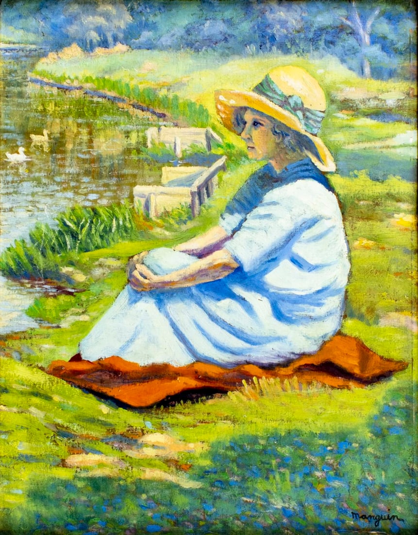 ATTR Henri Manguin (France,1874-1949) oil painting antique (1 of 12)