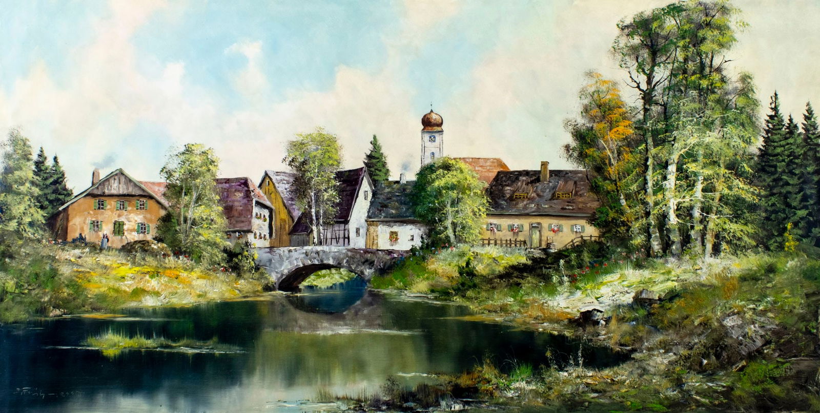 Joseph Fruhmesser (Austria,Germany,1928-1995) oil painting (1 of 13)