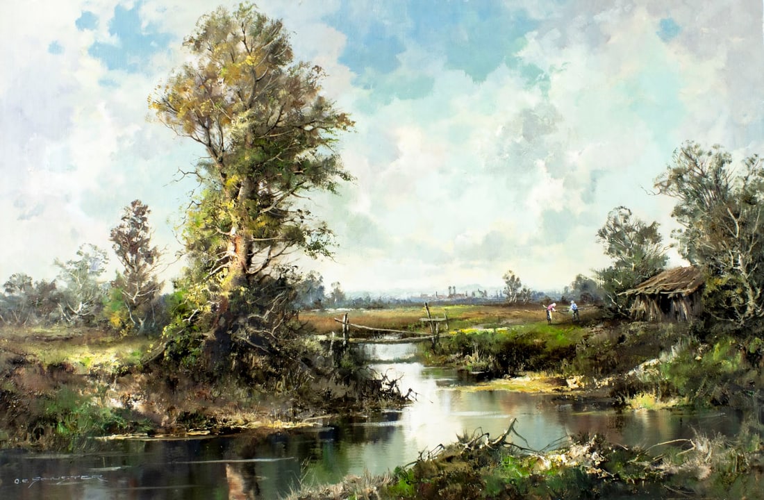 Otto Schuster (German,1924-?) oil painting (1 of 14)