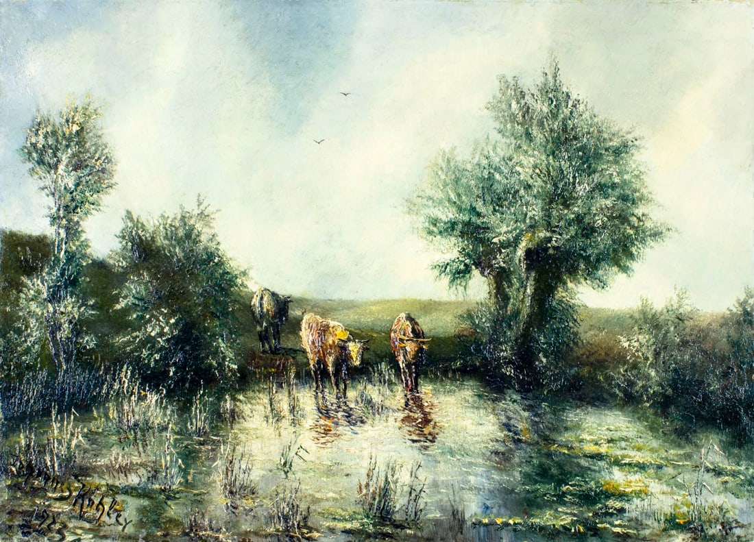 Johannes Kohler (Polish,Czech,1896-1976) oil painting antique (1 of 14)