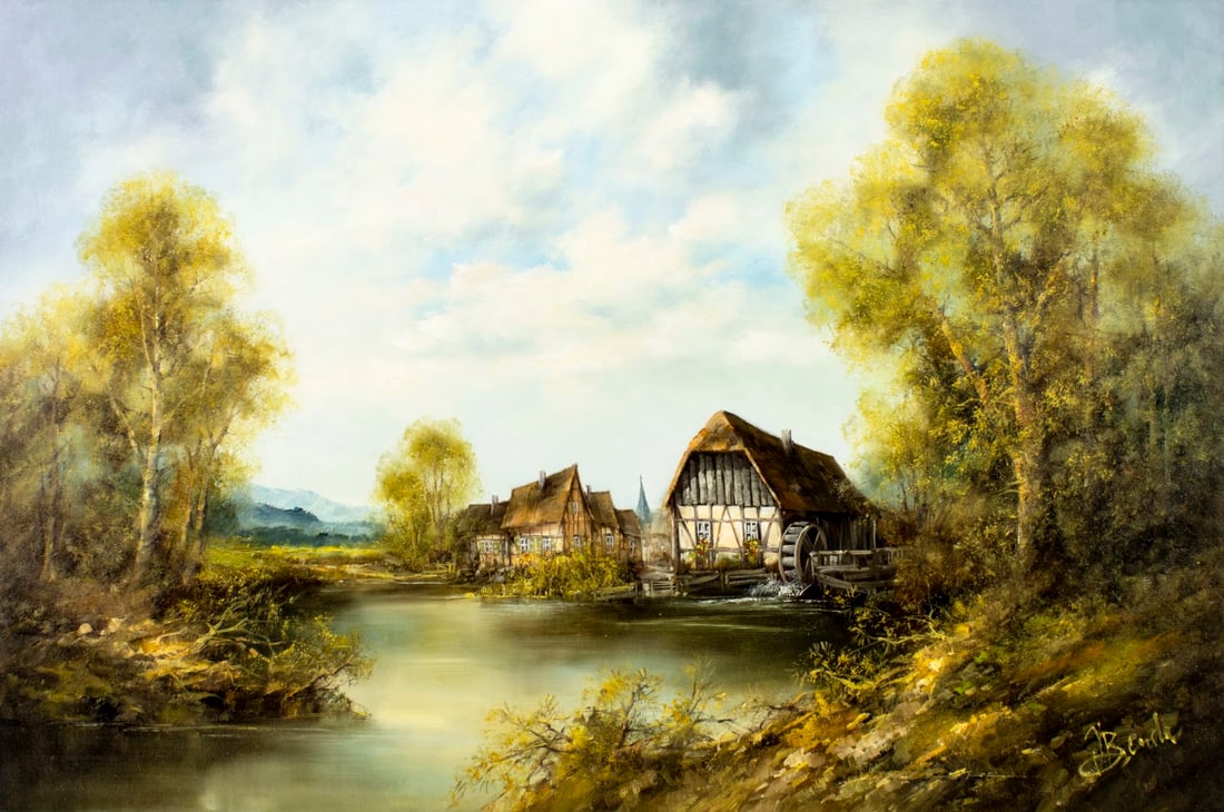 Josef Benda (German,1937-?) oil painting (1 of 13)