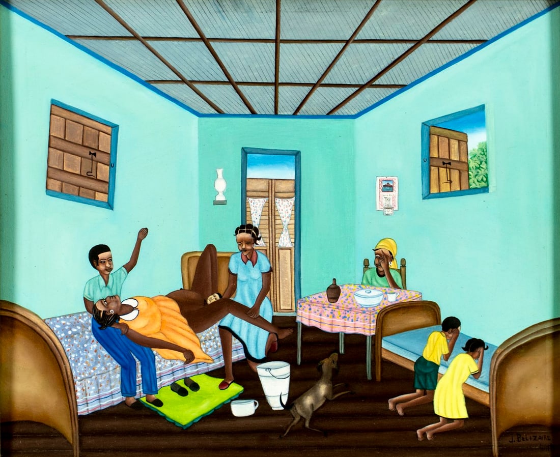 Jacques Belizaire (Haiti,1962-2000) oil painting (1 of 12)