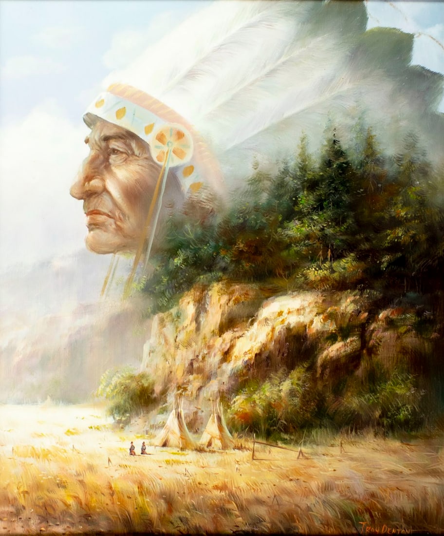 Troy Denton (US,1949-?) oil painting (1 of 12)