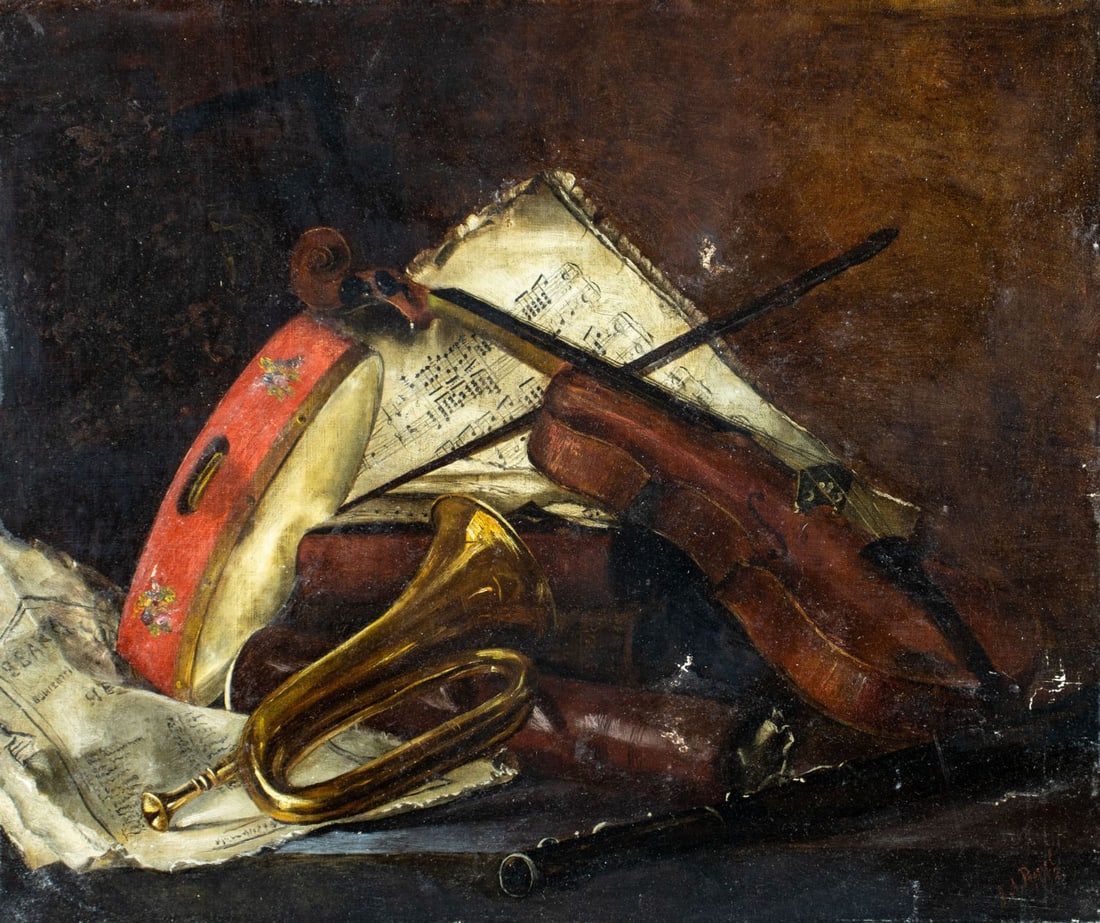 G A Possiel (German,19C) oil painting antique (1 of 12)