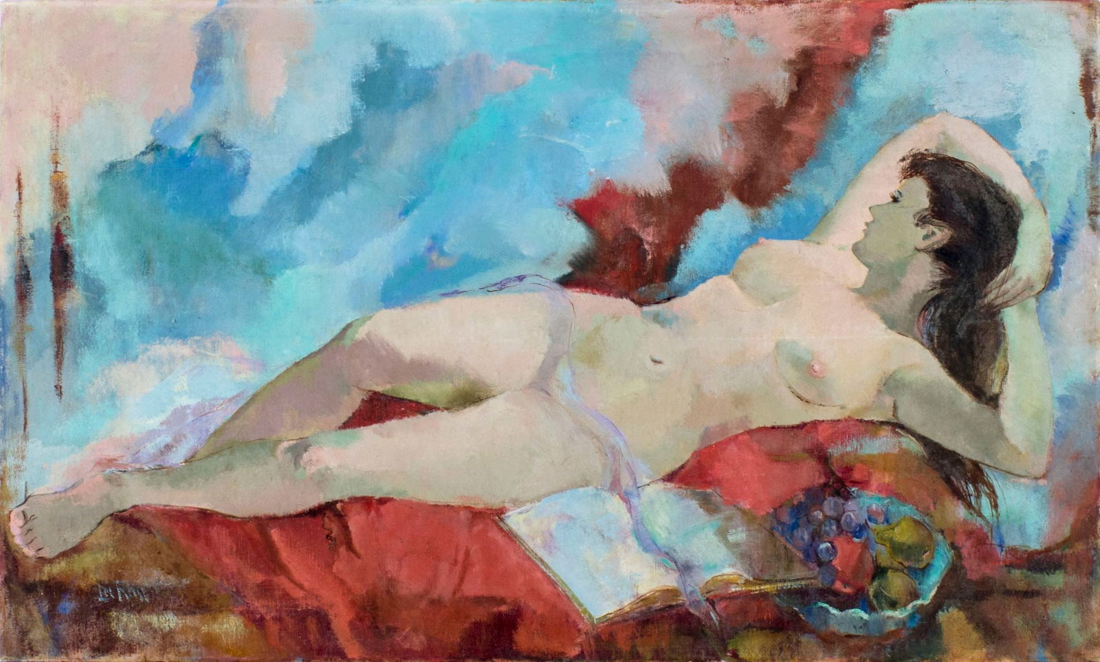 Vintage mid 20C American oil painting (1 of 12)