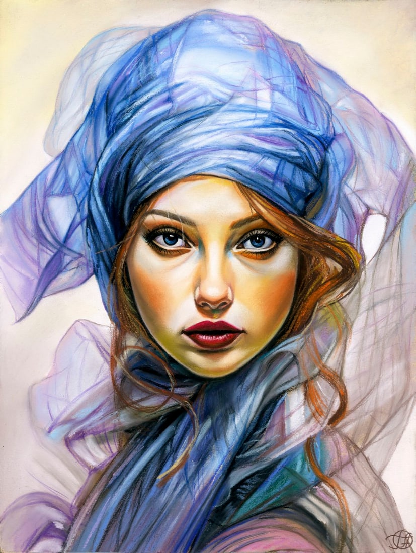Genadiy Achkasov (Ukraine,b 1965) pastel painting (1 of 12)
