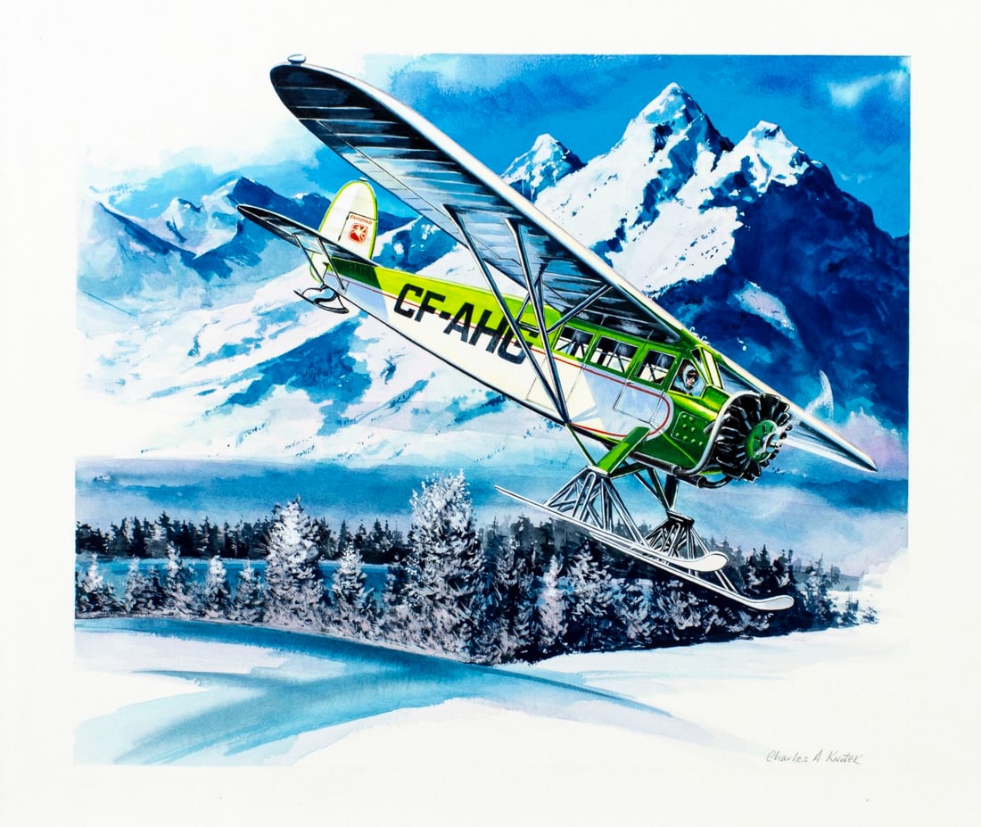 Charles Knotek (US,1933-2008) watercolor painting - 3