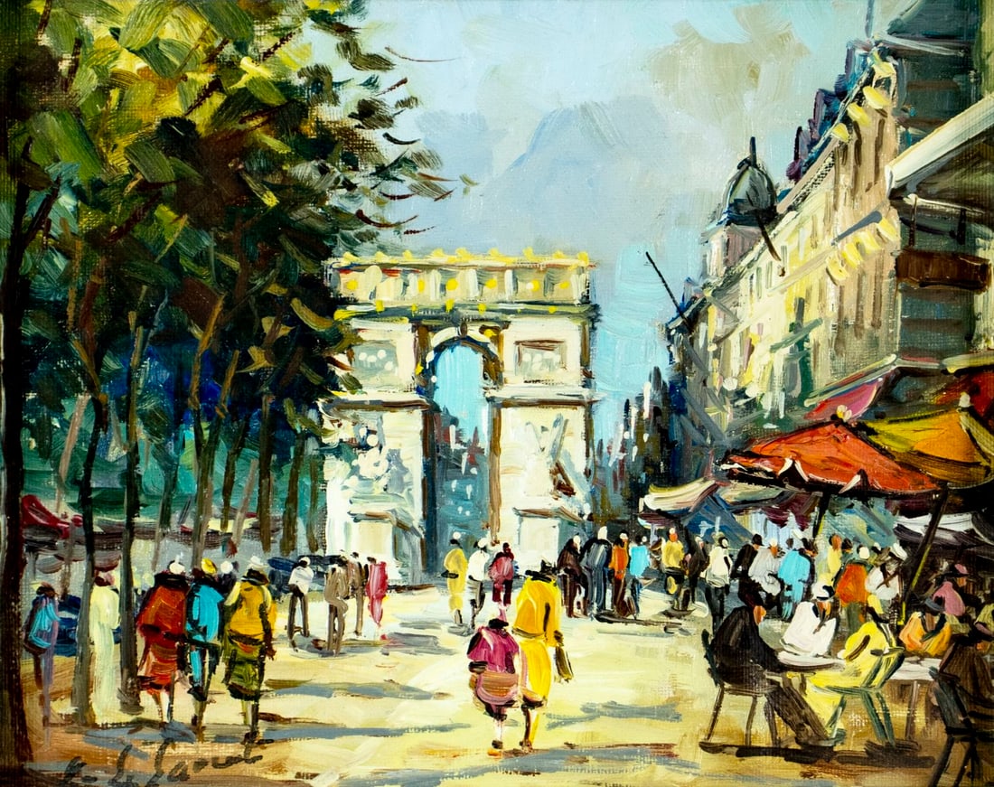 Edouard Lesaout (France,1909-1981) oil painting (1 of 12)