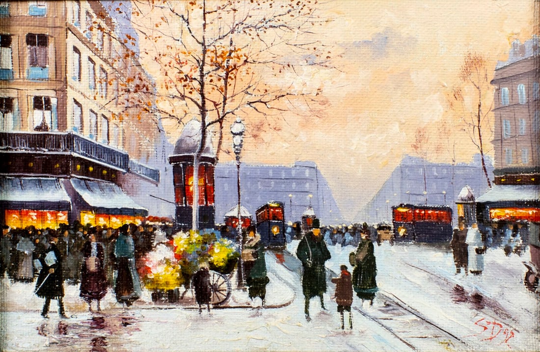 Vintage 20C European oil painting (1 of 13)