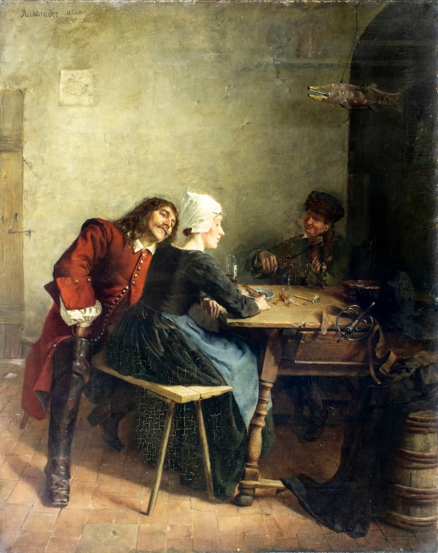 Rudolf Schrader (German,1853-?) oil painting (1 of 12)