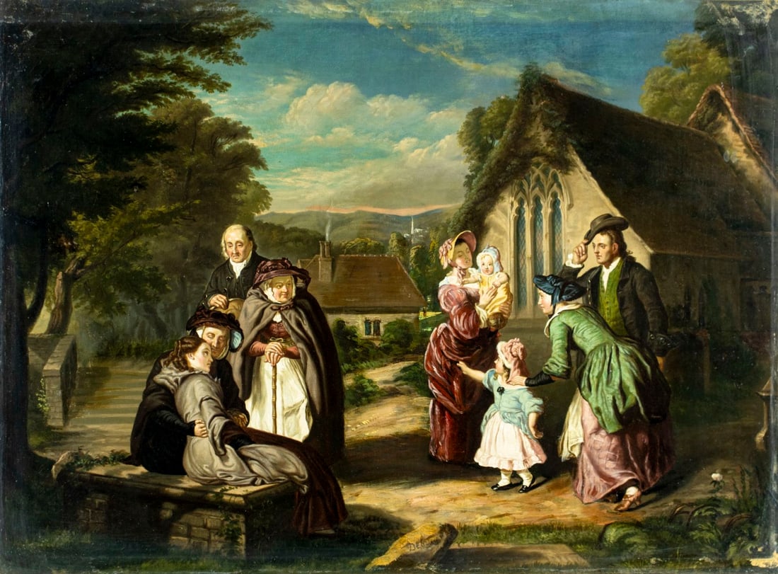 Debray (France,19C) oil painting antique (1 of 12)