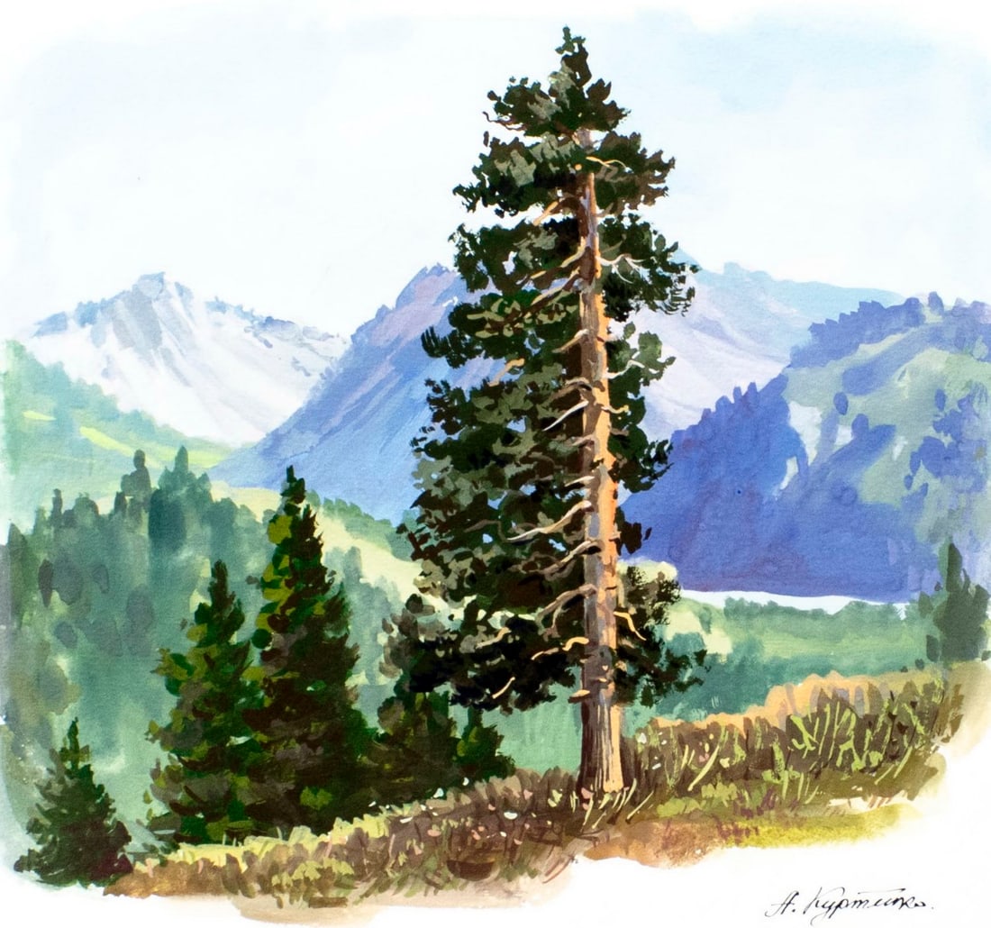 Andrey Kurtenko (Russia,20C) gouache painting (1 of 14)